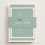 "Shades" - Reception Cards in Celadon by Olive and Violet - Assembled with Belly Band