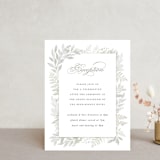"Dear Greenery" - Reception Cards in Eucalyptus by Hooray Creative - Front