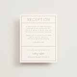 "Modern Ticket" - Reception Cards in Rust by Alethea and Ruth - Front