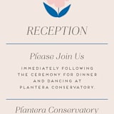 "Blossoms Abound" - Reception Cards in Cobalt by Genna Blackburn - Detail