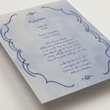 "Santa Catalina" - Reception Cards in Marseille Bleu by Ani Somi - Detail