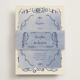 "Santa Catalina" - Reception Cards in Marseille Bleu by Ani Somi - Assembled with Belly Band
