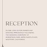 "Convergence" - Reception Cards in Cream by Annie Lowe - Detail