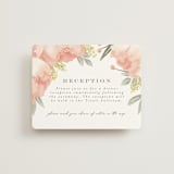 "Peony Wreath" - Reception Cards in Peach by Joanna Griffin - Front
