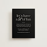 "Little party big love" - Reception Cards in Noir by Jessica Corliss - Front