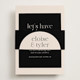 "Little party big love" - Reception Cards in Noir by Jessica Corliss - Assembled with Belly Band