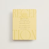 "Bloom" - Reception Cards in Caribbean Citrus by Morgan Kendall - Front