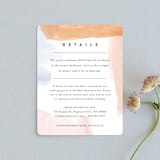 "Watercolor Wisp" - Reception Cards in Blush by Ariel Rutland - Front