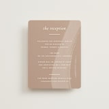 "Luna" - Reception Cards in Latte by Blustery August - Front