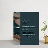 "Love Story" - Reception Cards in Turquoise by Kate Ahn - Front