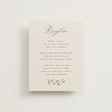 "Delicate monogram" - Reception Cards in Ecru by Hooray Creative - Front