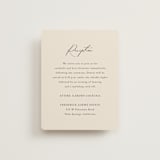 "Love Story" - Reception Cards in Mocha by Jennifer Postorino - Front