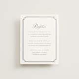 "Avery" - Reception Cards in Dusty Blue by Jennifer Postorino - Front