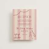 "Thompson" - Reception Cards in Rose by Jennifer Lew - Front