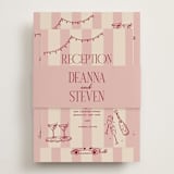 "Thompson" - Reception Cards in Rose by Jennifer Lew - Assembled with Belly Band