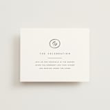 "Aspen Knoll" - Reception Cards in Cotton by Amy Kross - Front