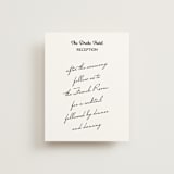 "Hotel" - Reception Cards in Ivory by Studio Suku - Front