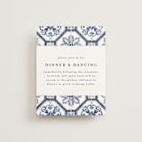 "watercolor azulejo" - Reception Cards in Azure by Anastasia Makarova - Front