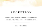 "Upper Block" - Reception Cards in Daisy by Lea Velasquez - Detail