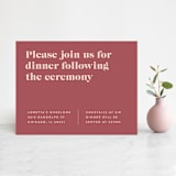 "headline" - Reception Cards in Rust by Melissa Egan of Pistols - Front