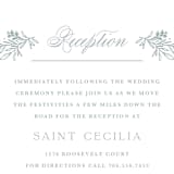 "Modern Crest" - Reception Cards in Sea by Kristen Smith - Detail