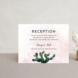 "Cacti" - Reception Cards in Rose Crystal by Cass Loh - Front