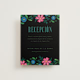 "Embroidery" - Reception Cards in Noche by Jackie Crawford - Front