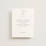 "Beyond Words" - Reception Cards in Snow by Kimberly FitzSimons - Front