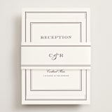 "Engraved names" - Reception Cards in Burgundy by Stacey Meacham - Assembled with Belly Band