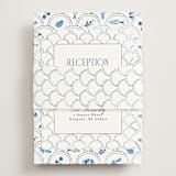 "Positano" - Reception Cards in Cerulean by Tamara Hilje - Assembled with Belly Band