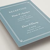 "Fleur Corner" - Reception Cards in French Blue by Carolyn MacLaren - Detail