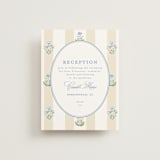 "Patterned florals" - Reception Cards in Powder by Creo Study - Front