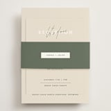 "True North" - Reception Cards in Olive You More by Design Lotus - Assembled with Belly Band