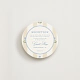 "Patterned florals" - Reception Cards in Powder by Creo Study - Front