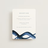 "Wedded Watercolor" - Reception Cards in Ocean by Mary Gaspar - Front