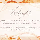 "Sandstone" - Reception Cards in Topaz by Erin Deegan - Detail