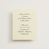 "The Eternal" - Reception Cards in Butter by Helena Vitto - Front