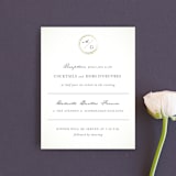"Monogram Circle Stamp" - Reception Cards in Antique White by fatfatin - Front