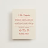 "Kitty Hawk" - Reception Cards in Lobster by Jackie Crawford - Front