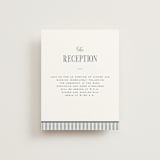 "Modern Stripes" - Reception Cards in Capri by Emily Betts - Front
