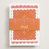 "Vienes" - Reception Cards in Carnation by Itsy Belle Studio - Assembled with Belly Band