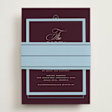 "sophisticate" - Reception Cards in Plum by Owl and Toad - Assembled with Belly Band