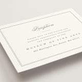 "Crawford" - Reception Cards in Ivory by Amy Kross - Detail