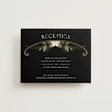 "Vintage Print" - Reception Cards in Licorice by GeekInk Design - Front