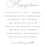 "Sweet Nothings" - Reception Cards in Linen by Keen Peachy - Detail