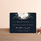 "Peonies & Berries" - Reception Cards in Winter White by Susan Moyal - Front
