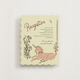 "Love Rests in a Garden" - Reception Cards in Pomegranate by Helena Vitto - Front