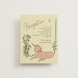 "Love Rests in a Garden" - Reception Cards in Oat by Helena Vitto - Front
