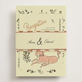 "Love Rests in a Garden" - Reception Cards in Oat by Helena Vitto - Assembled with Belly Band