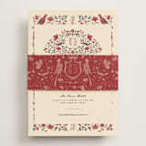 "Tapestry" - Reception Cards in Almond by Jenna Holcomb - Assembled with Belly Band